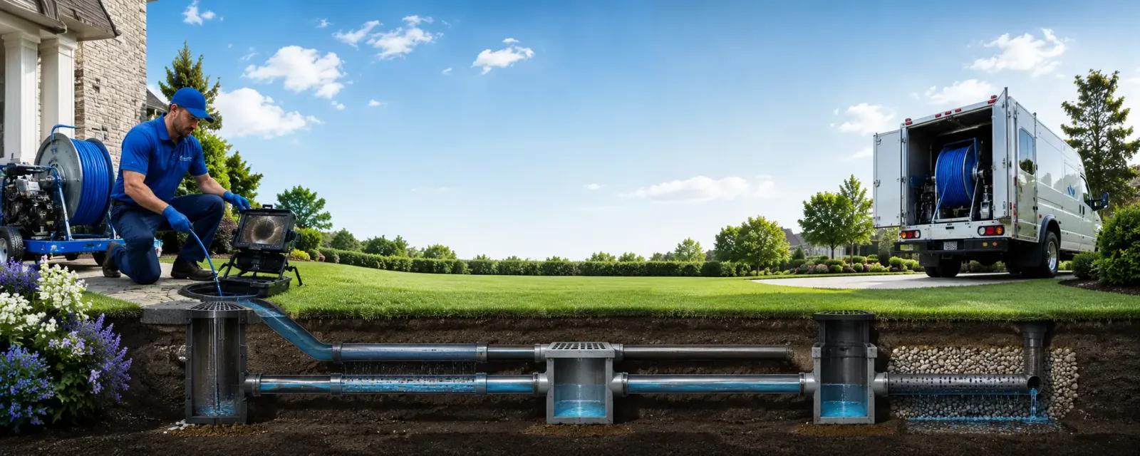 Outdoor drain cleaning information for La Madera, NM